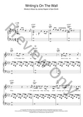 Writing's On The Wall piano sheet music cover